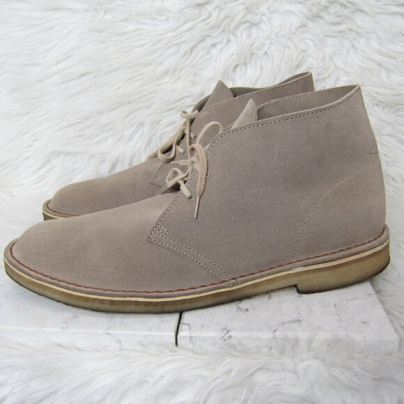 Clark’s Men’s Desert Suede Lace-Up Boots, Beige, Men's Size 12 M EUC - Picture 4 of 8